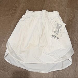 lululemon White High-Low Athletic Skirt with inside pants